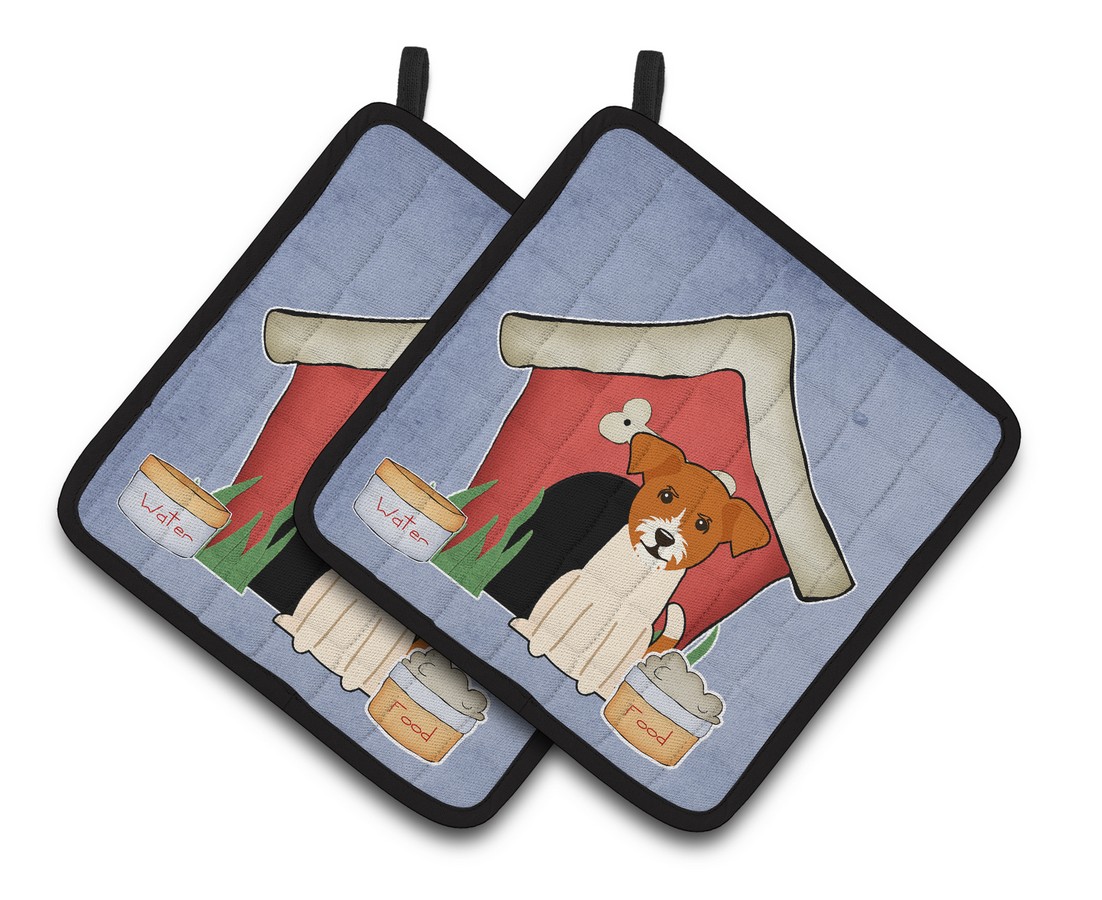 Picture of Carolines Treasures BB2862PTHD Dog House Collection Jack Russell Terrier Pair of Pot Holders