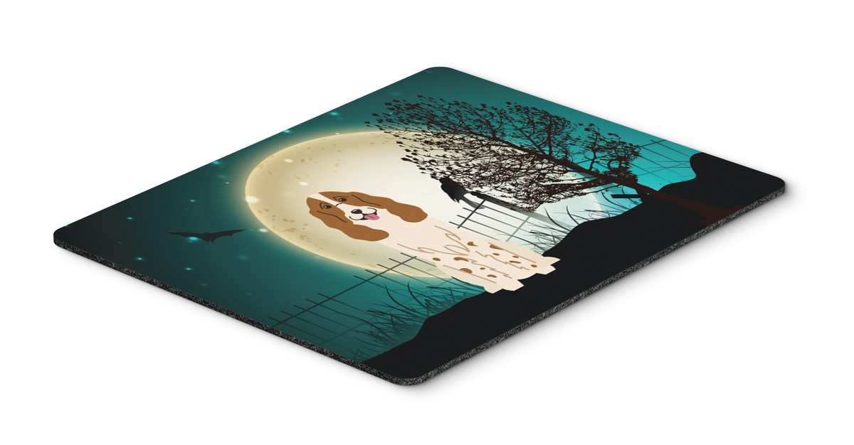 Halloween Scary Russian Spaniel Mouse Pad, Hot Pad or Trivet