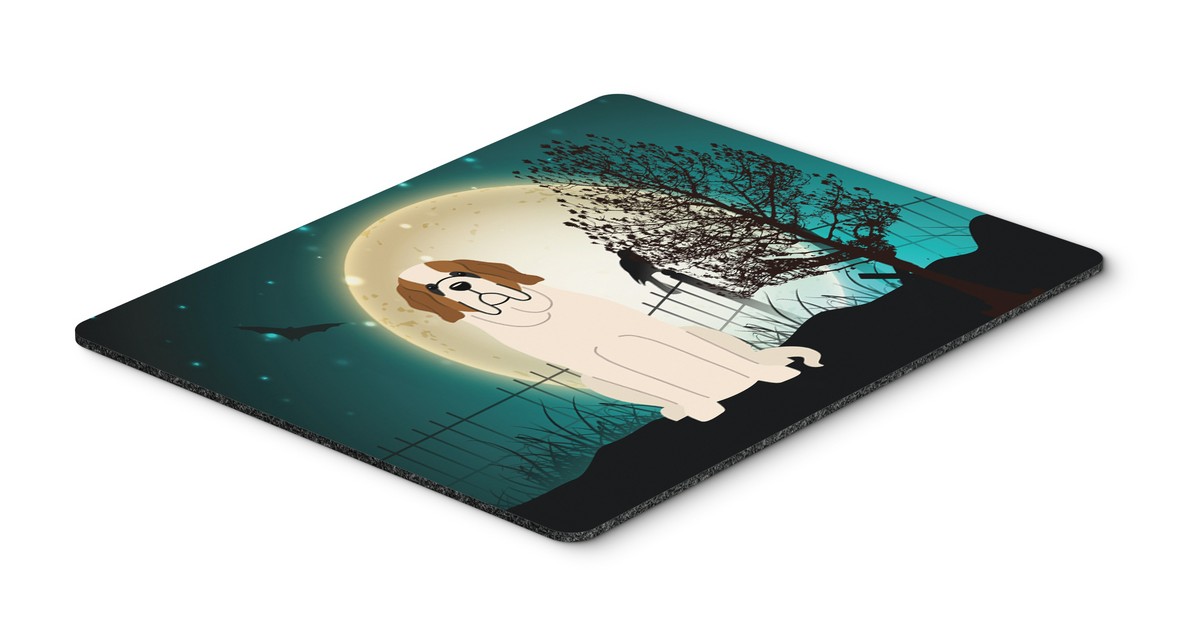 Halloween Scary Saint Bernard Mouse Pad, Hot Pad or Trivet