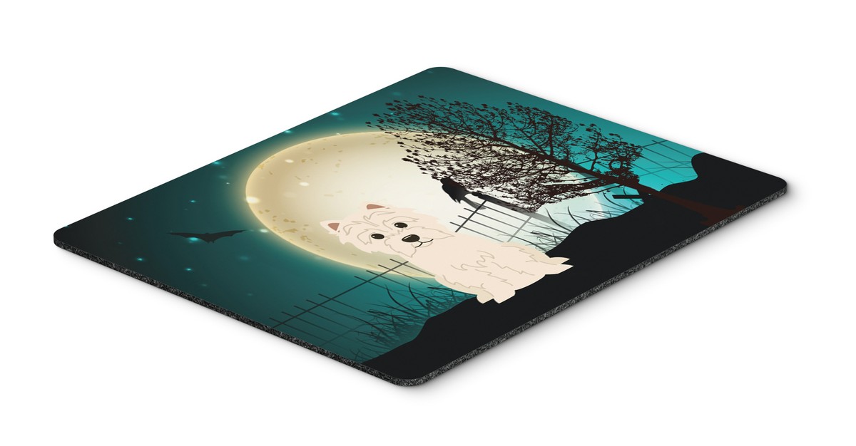 Halloween Scary Westie Mouse Pad, Hot Pad or Trivet