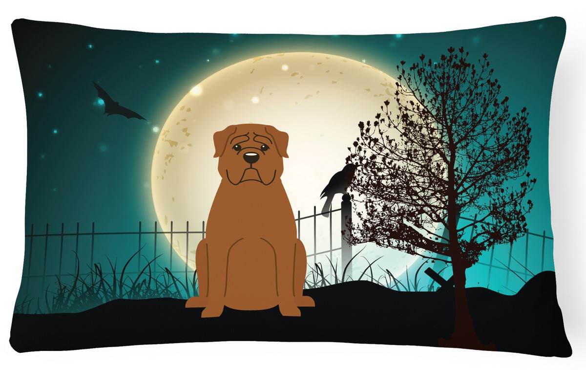 Halloween Scary Dogue De Bourdeaux Canvas Fabric Decorative Pillow
