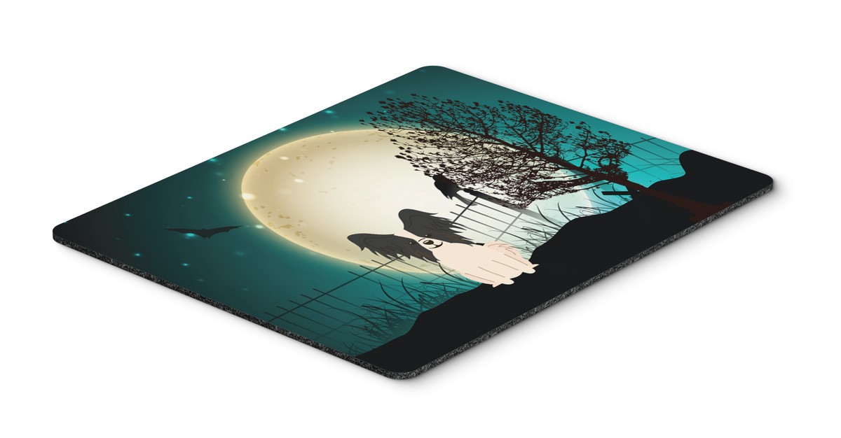 Halloween Scary Papillon Black & White Mouse Pad, Hot Pad or Trivet