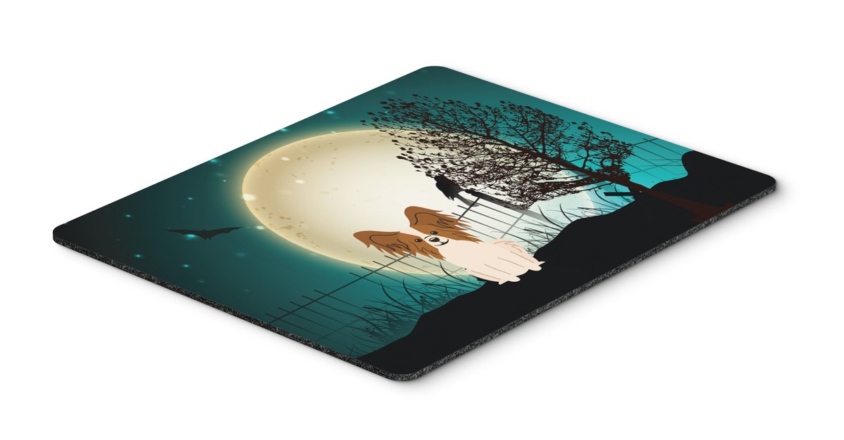 BB2268MP Halloween Scary Papillon Red & White Mouse Pad, Hot Pad or Trivet