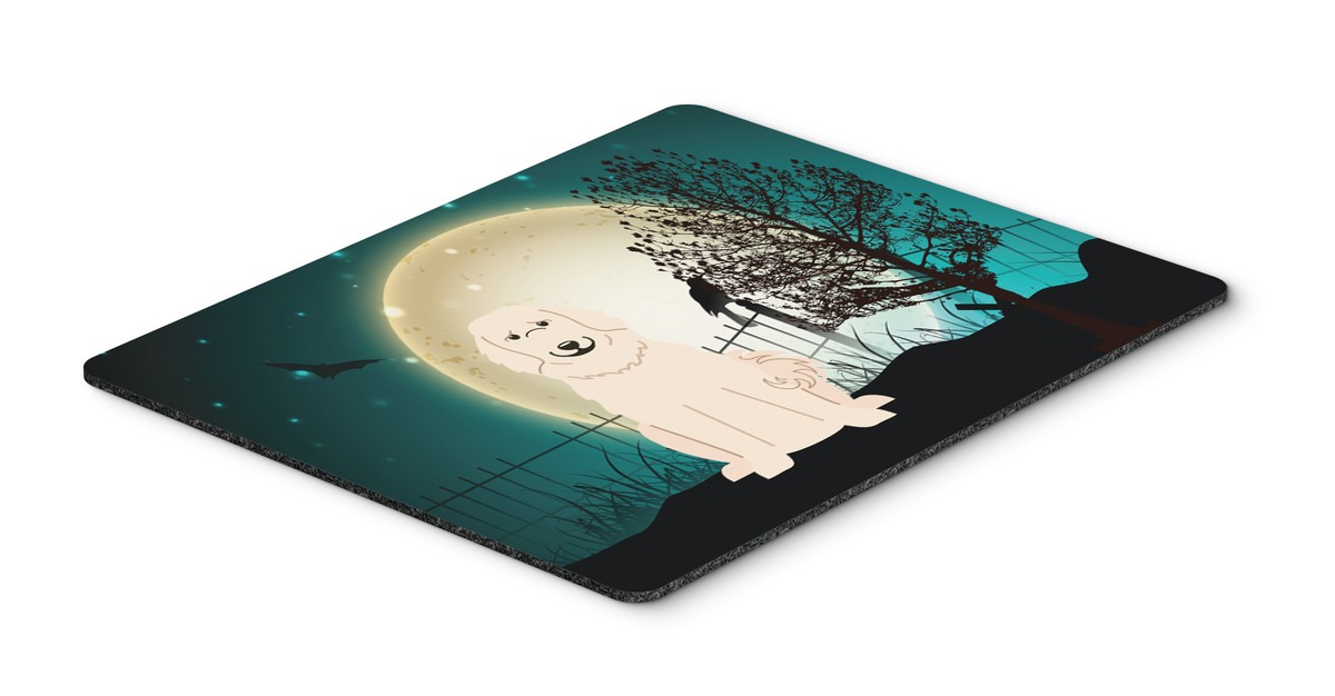 Halloween Scary Great Pyrenese Mouse Pad, Hot Pad or Trivet