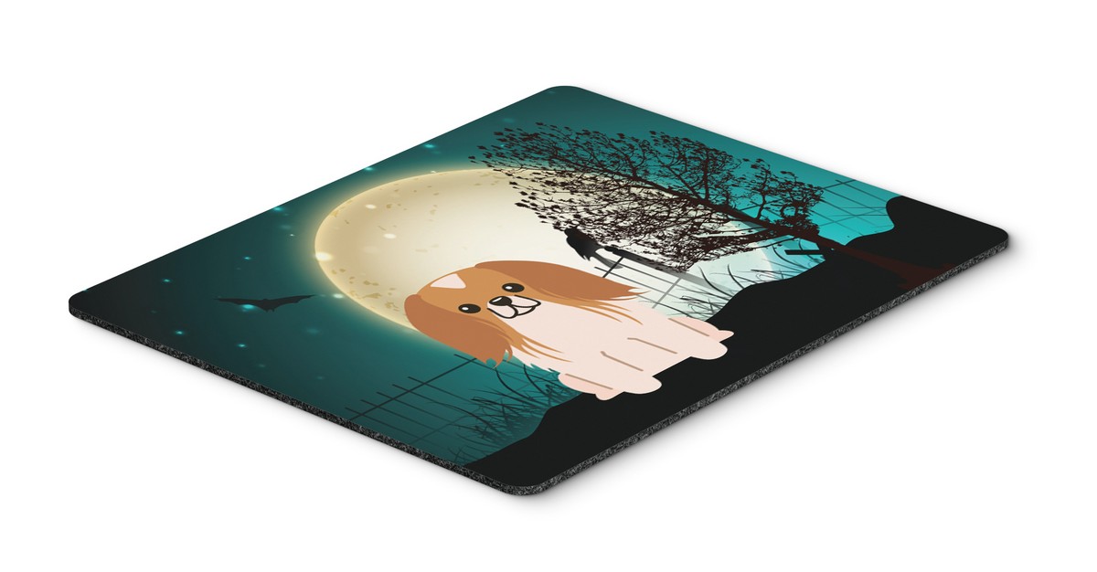 Halloween Scary Pekingnese Red & White Mouse Pad, Hot Pad or Trivet