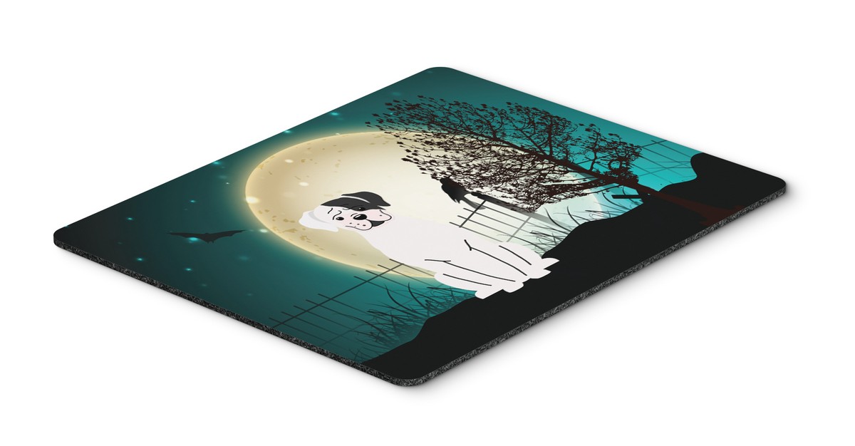Halloween Scary White Boxer Cooper Mouse Pad, Hot Pad or Trivet