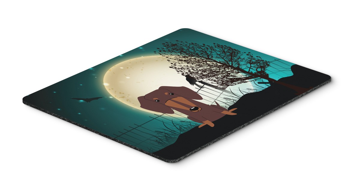 Halloween Scary Dachshund Chocolate Mouse Pad, Hot Pad or Trivet