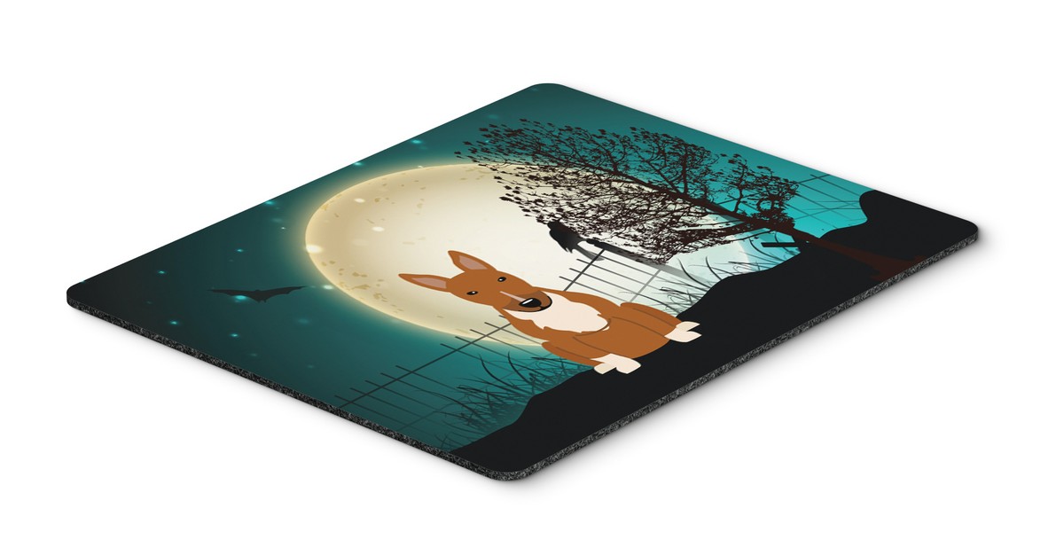 Halloween Scary Bull Terrier Red Mouse Pad, Hot Pad or Trivet