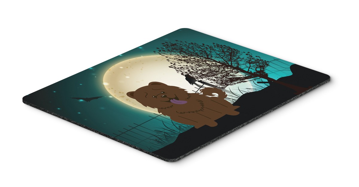 Halloween Scary Chow Chow Chocolate Mouse Pad, Hot Pad or Trivet