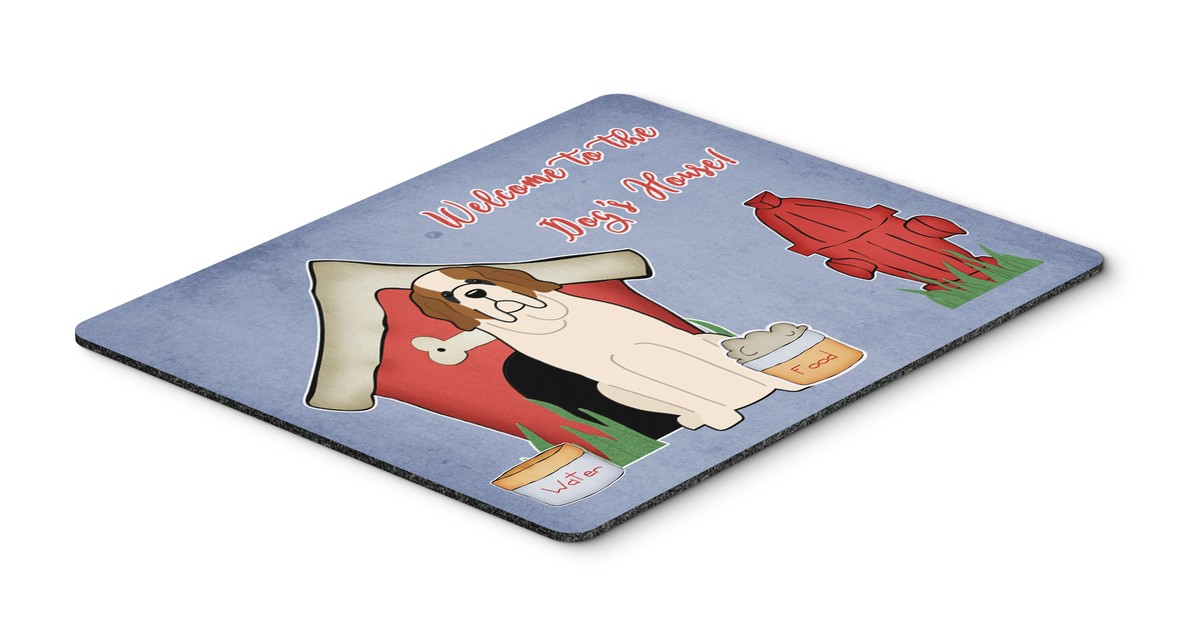 BB2789MP Dog House Collection Saint Bernard Mouse Pad, Hot Pad or Trivet