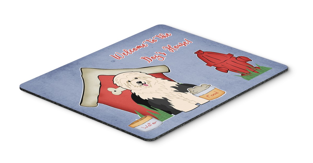 BB2850MP Dog House Collection Old English Sheepdog Mouse Pad, Hot Pad or Trivet