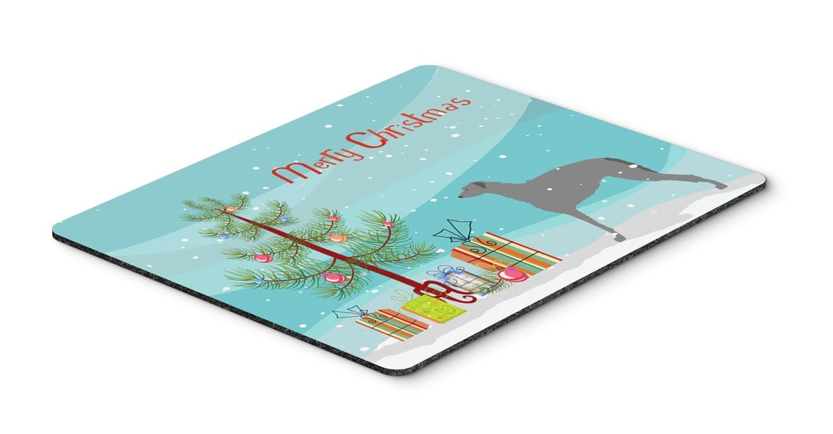 BB2914MP Scottish Deerhound Merry Christmas Tree Mouse Pad, Hot Pad or Trivet