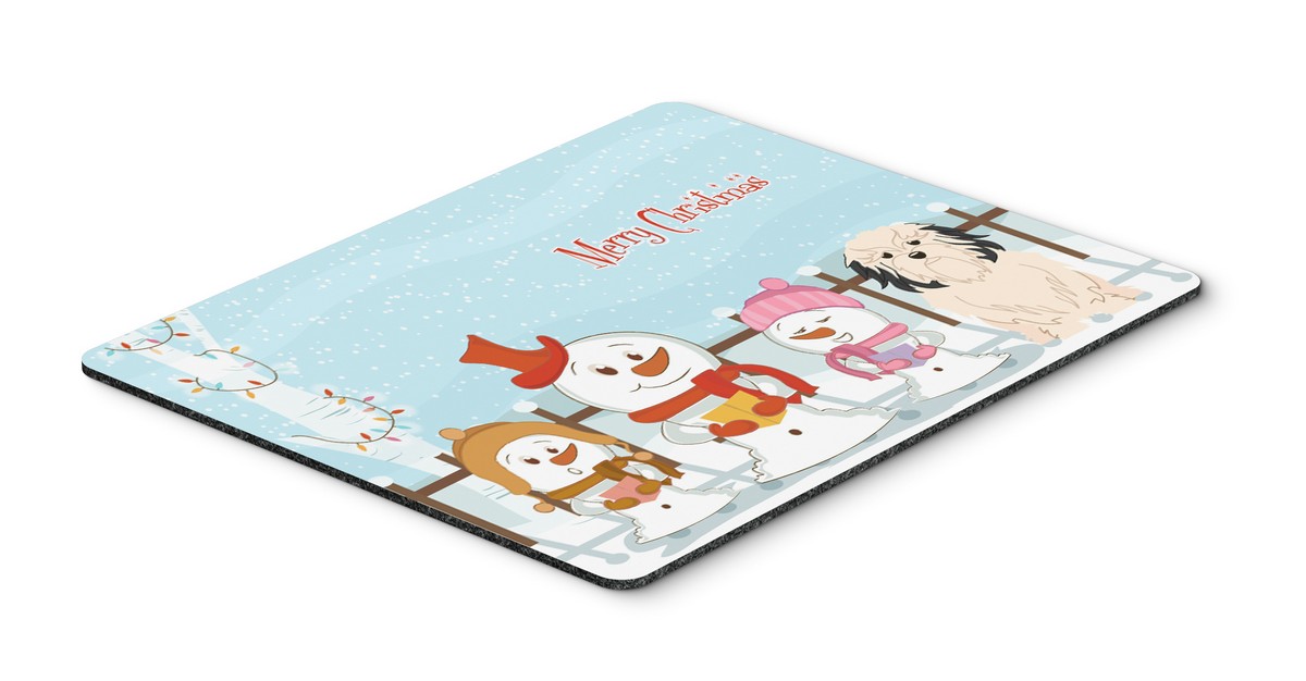 BB2350MP Merry Christmas Carolers Lowchen Mouse Pad, Hot Pad or Trivet