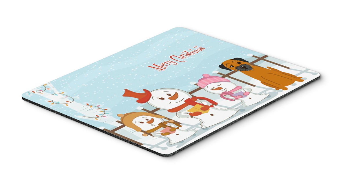 Merry Christmas Carolers Border Terrier Mouse Pad, Hot Pad or Trivet