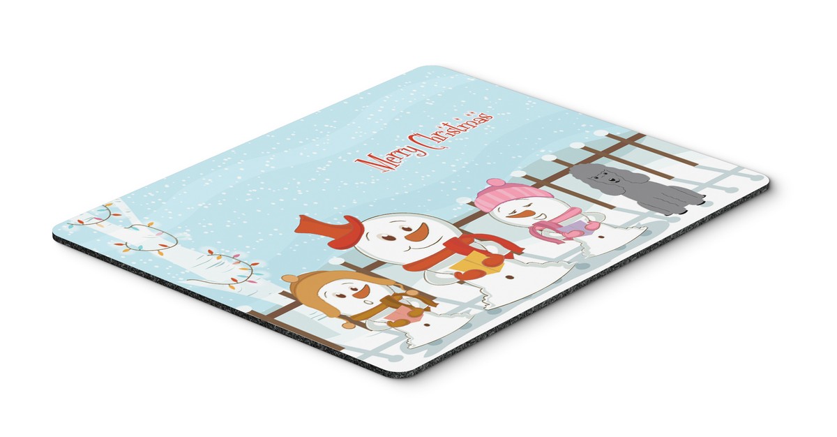 BB2399MP Merry Christmas Carolers Poodle Silver Mouse Pad, Hot Pad or Trivet