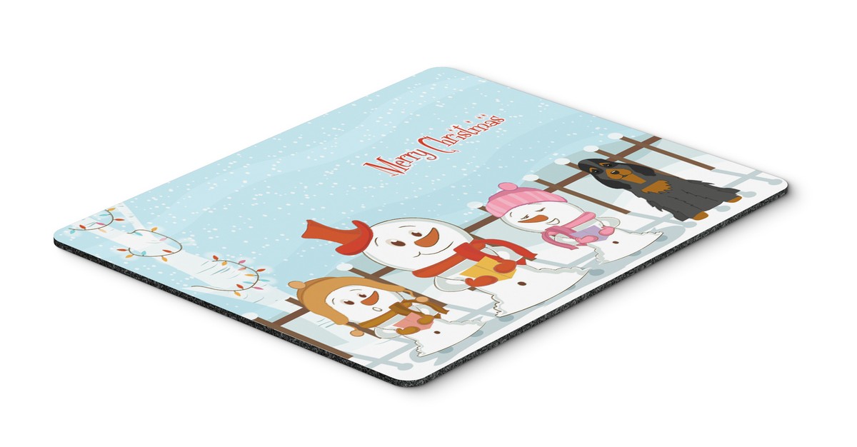 BB2424MP Merry Christmas Carolers Cocker Spaniel Black & Tan Mouse Pad, Hot Pad or Trivet