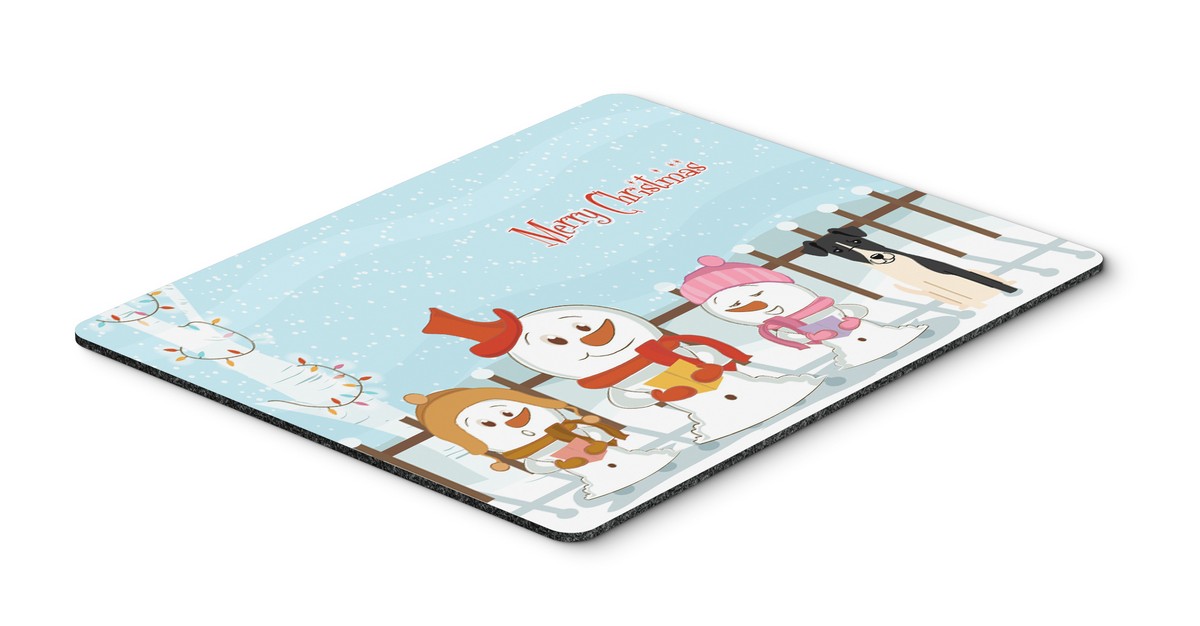 BB2429MP Merry Christmas Carolers Smooth Fox Terrier Mouse Pad, Hot Pad or Trivet