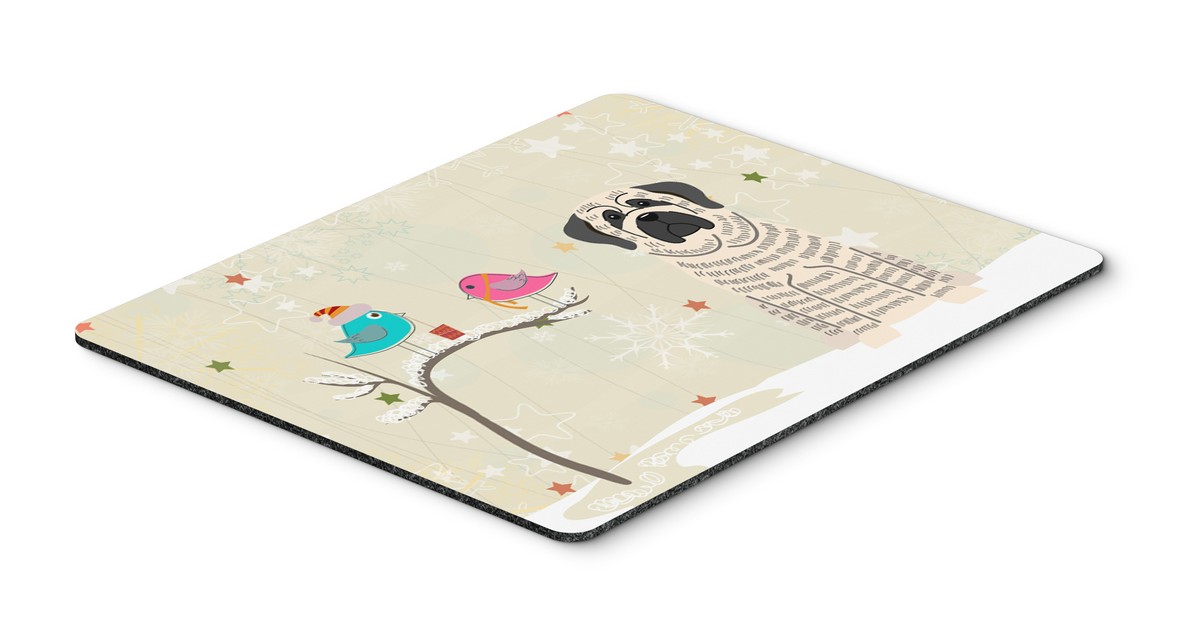 BB2488MP Christmas Presents Between Friends Mastiff Brindle White Mouse Pad, Hot Pad or Trivet