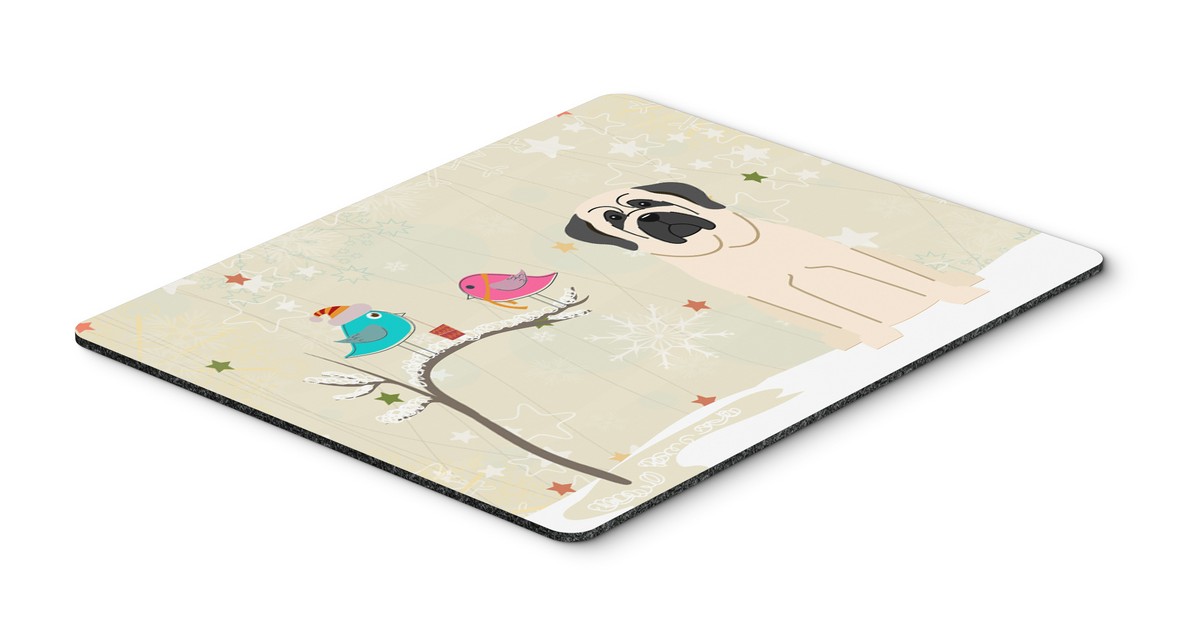 Christmas Presents Between Friends Mastiff White Mouse Pad, Hot Pad or Trivet