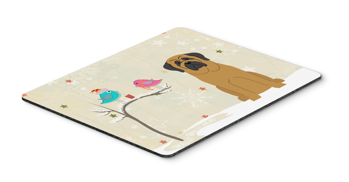 Christmas Presents Between Friends Mastiff Mouse Pad - Hot Pad or Trivet