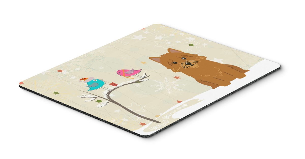 BB2492MP Christmas Presents Between Friends Norwich Terrier Mouse Pad, Hot Pad or Trivet