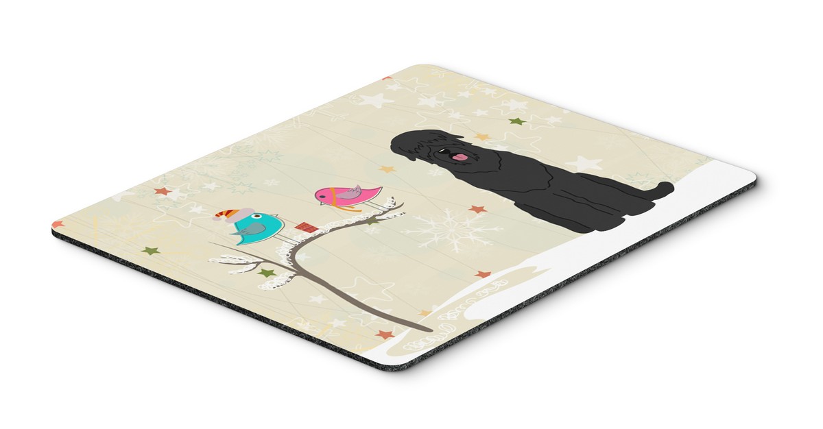 BB2498MP Christmas Presents Between Friends Black Russian Terrier Mouse Pad, Hot Pad or Trivet