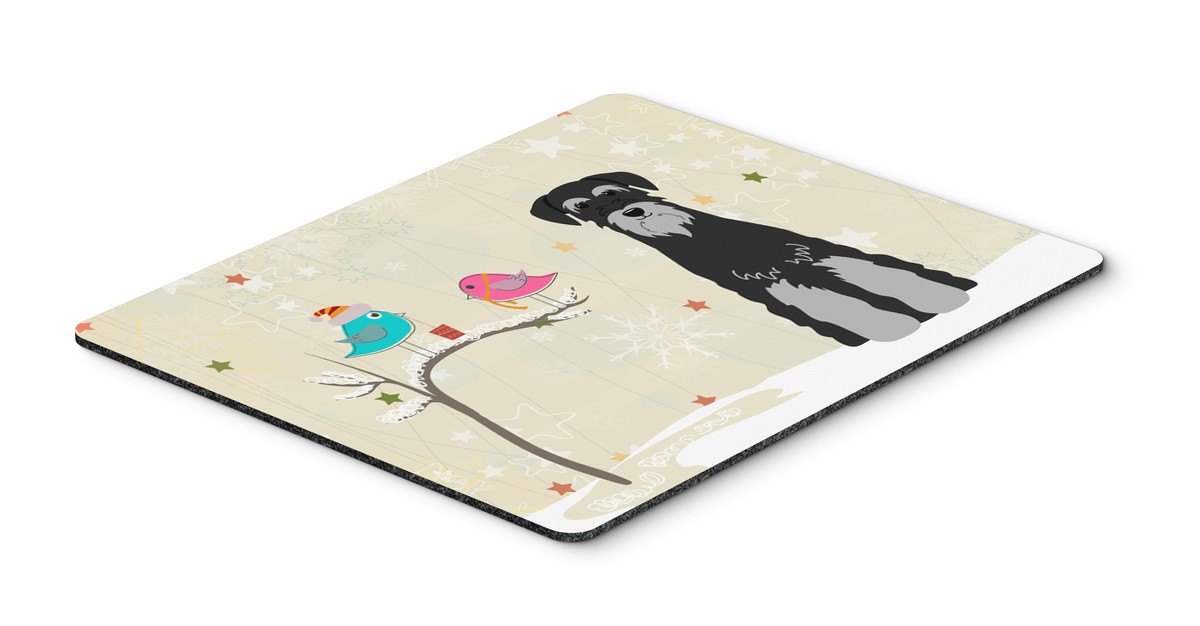 BB2506MP Christmas Presents Between Friends Standard Schnauzer Black & Grey Mouse Pad, Hot Pad or Trivet