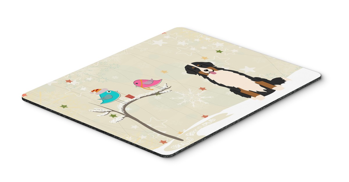 Christmas Presents Between Friends Bernese Mountain Dog Mouse Pad, Hot Pad or Trivet
