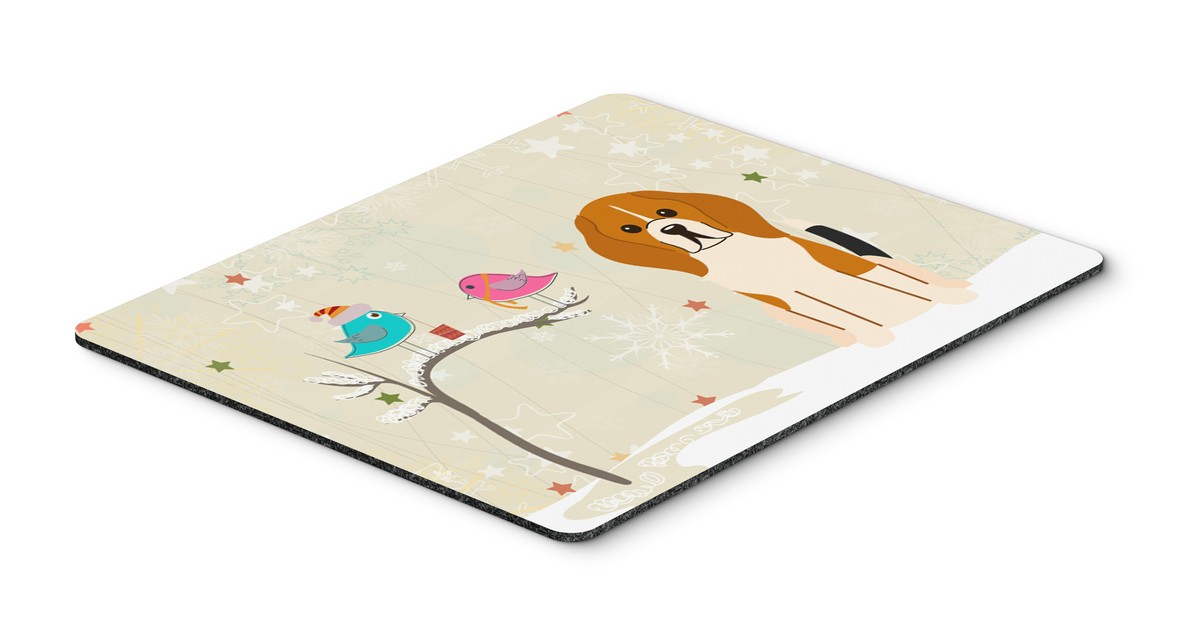 Christmas Presents Between Friends Beagle Tricolor Mouse Pad, Hot Pad or Trivet
