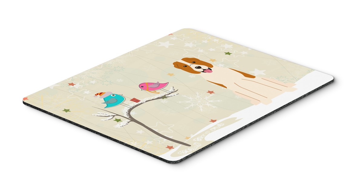 BB2521MP Christmas Presents Between Friends Central Asian Shepherd Dog Mouse Pad, Hot Pad or Trivet