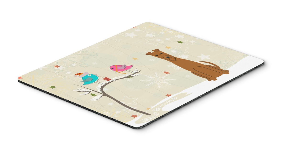 BB2534MP Christmas Presents Between Friends Irish Terrier Mouse Pad, Hot Pad or Trivet