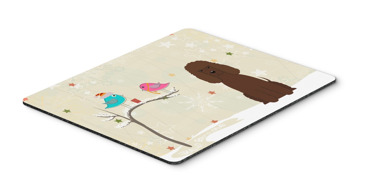 BB2535MP Christmas Presents Between Friends Irish Water Spaniel Mouse Pad, Hot Pad or Trivet