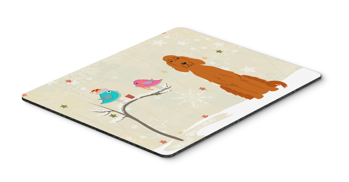 Christmas Presents Between Friends Irish Setter Mouse Pad, Hot Pad or Trivet