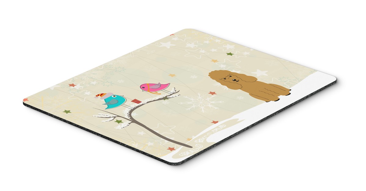Christmas Presents Between Friends Poodle Tan Mouse Pad, Hot Pad or Trivet