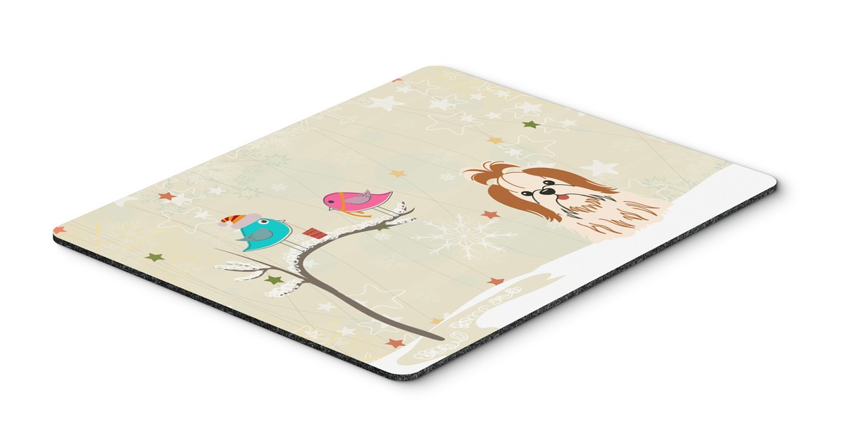 BB2559MP Christmas Presents Between Friends Shih Tzu Red & White Mouse Pad, Hot Pad or Trivet