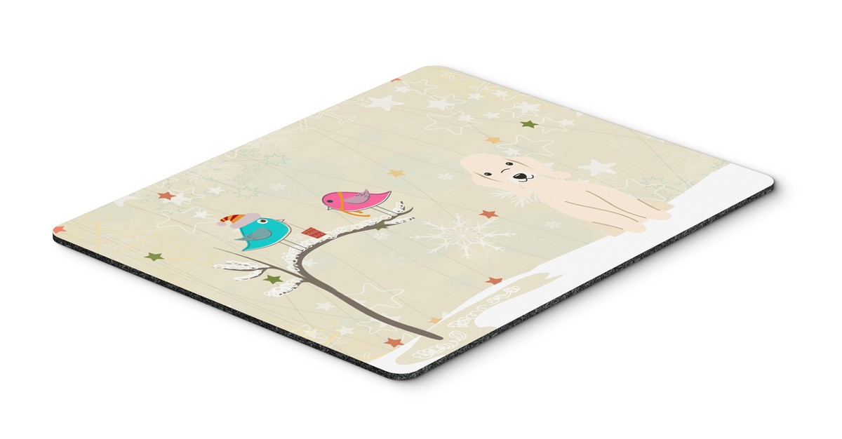 Christmas Presents Between Friends Bedlington Terrier Sandy Mouse Pad, Hot Pad or Trivet