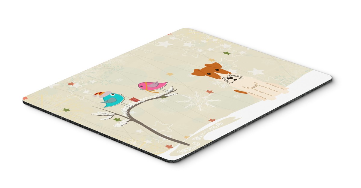BB2573MP Christmas Presents Between Friends Wire Fox Terrier Mouse Pad, Hot Pad or Trivet