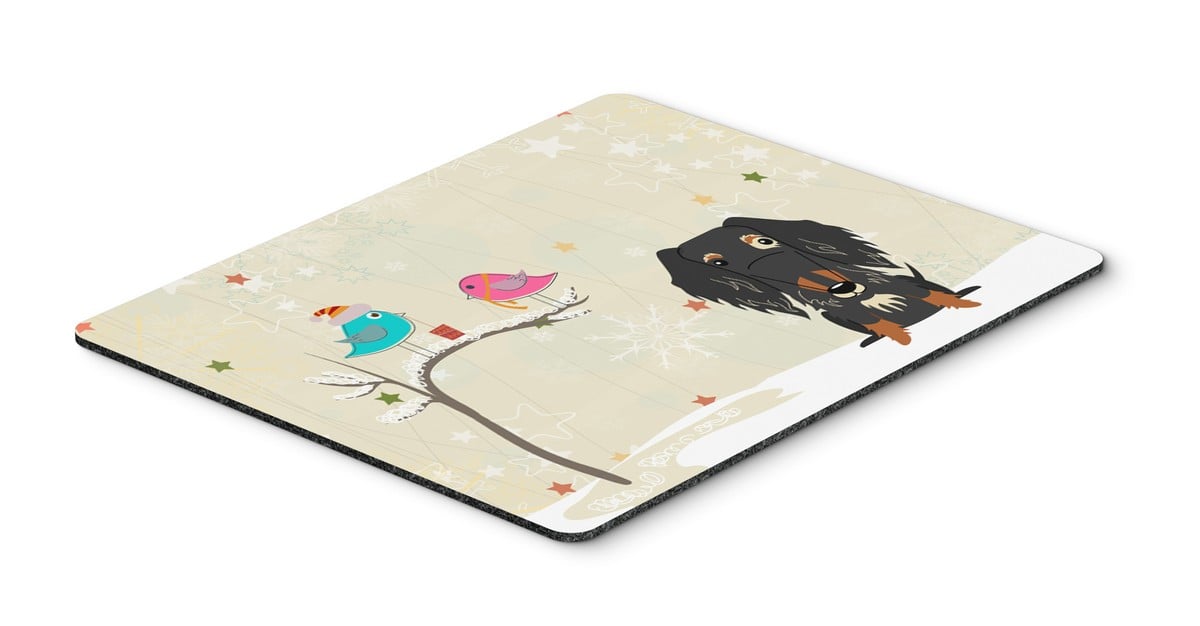 BB2600MP Christmas Presents Between Friends Wire Haired Dachshund Dapple Mouse Pad, Hot Pad or Trivet