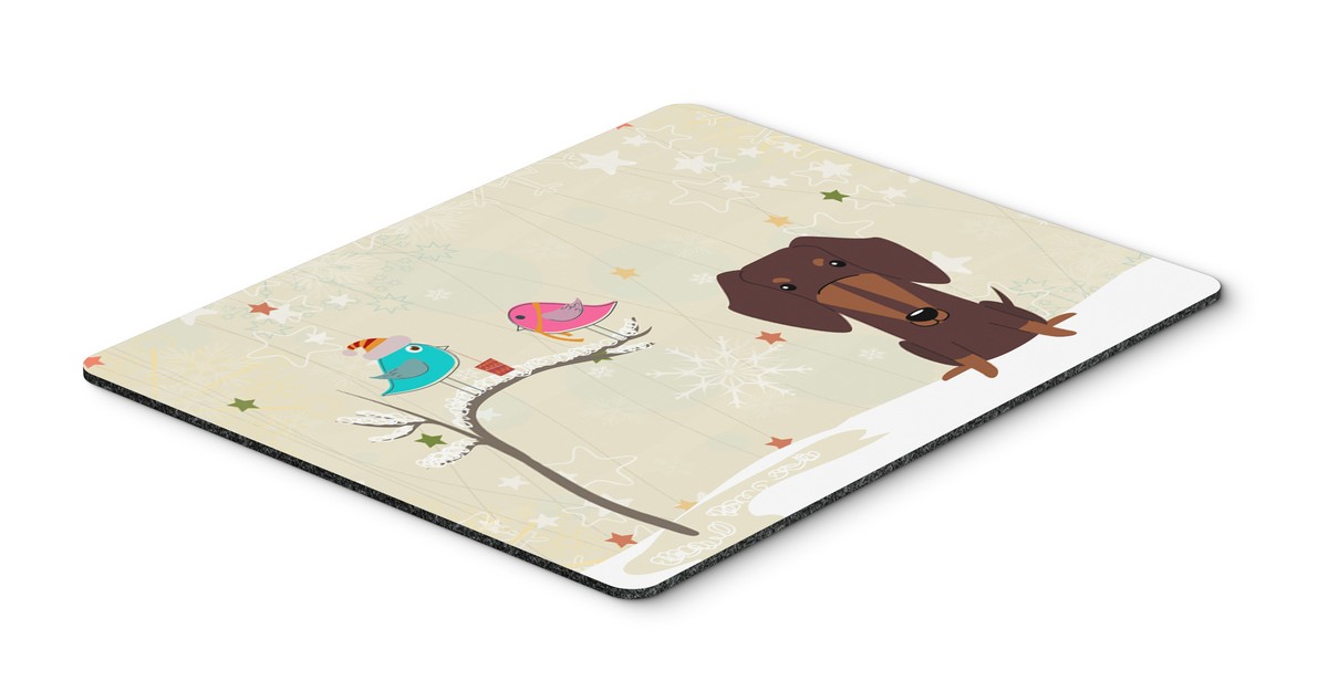 BB2603MP Christmas Presents Between Friends Dachshund Chocolate Mouse Pad, Hot Pad or Trivet