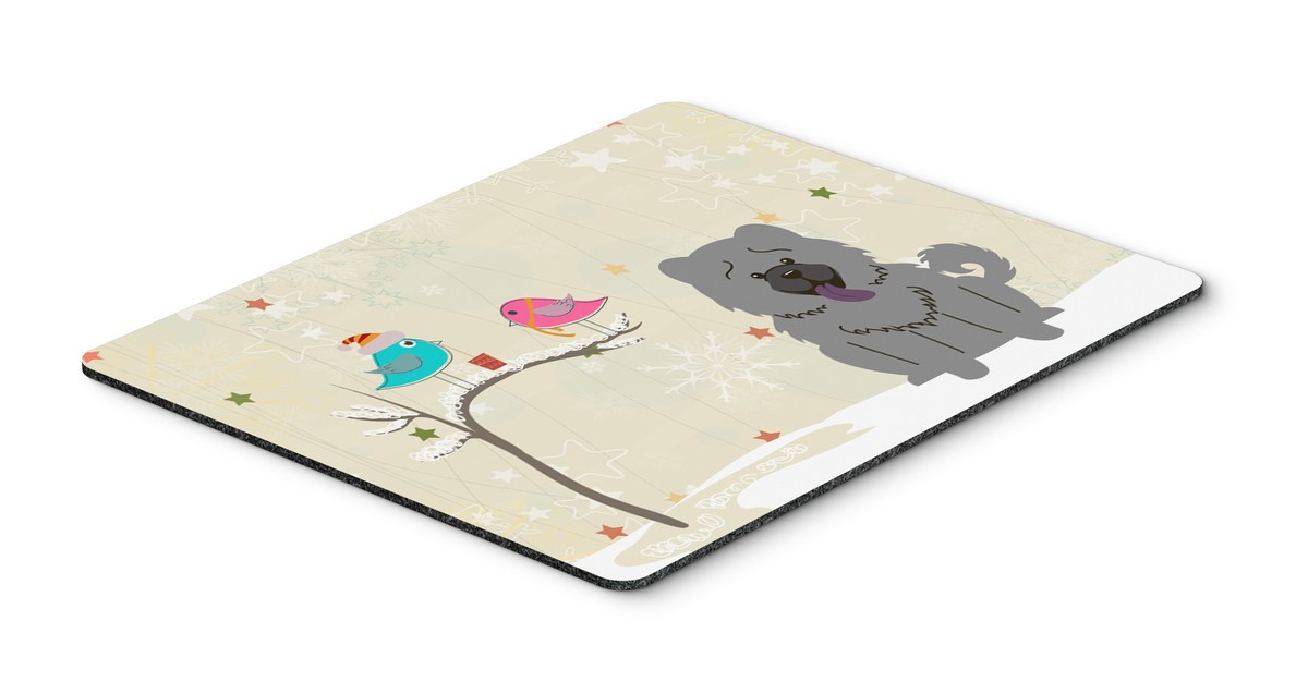 BB2611MP Christmas Presents Between Friends Chow Chow Blue Mouse Pad, Hot Pad or Trivet