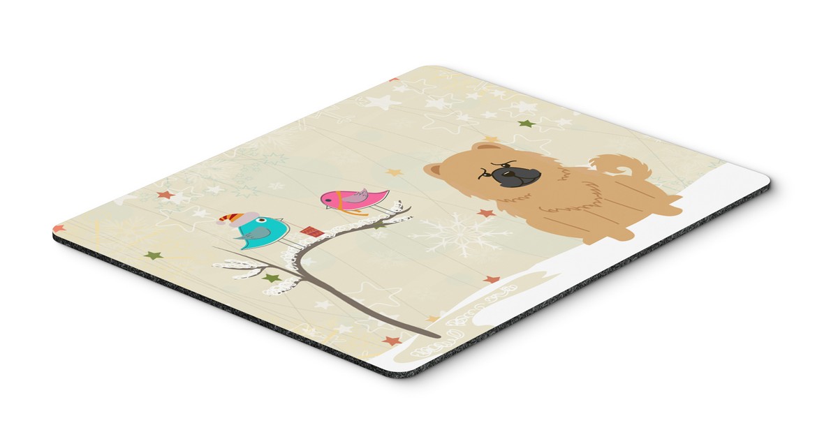 BB2616MP Christmas Presents Between Friends Chow Chow Cream Mouse Pad, Hot Pad or Trivet
