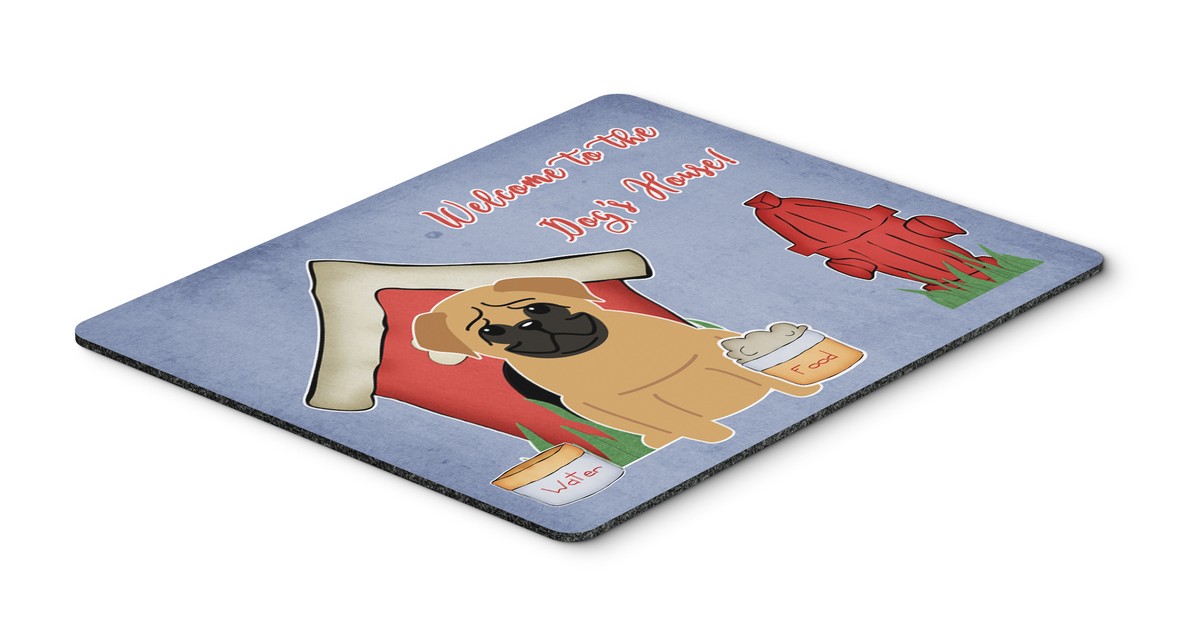 Dog House Collection Pug Brown Mouse Pad, Hot Pad or Trivet