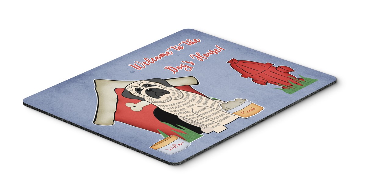 BB2770MP Dog House Collection Mastiff Brindle White Mouse Pad, Hot Pad or Trivet