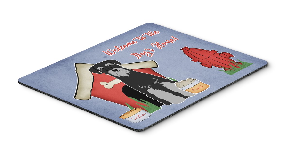 BB2788MP Dog House Collection Standard Schnauzer Black & Grey Mouse Pad, Hot Pad or Trivet