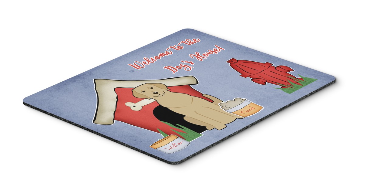 BB2809MP Dog House Collection Yellow Labrador Mouse Pad, Hot Pad or Trivet