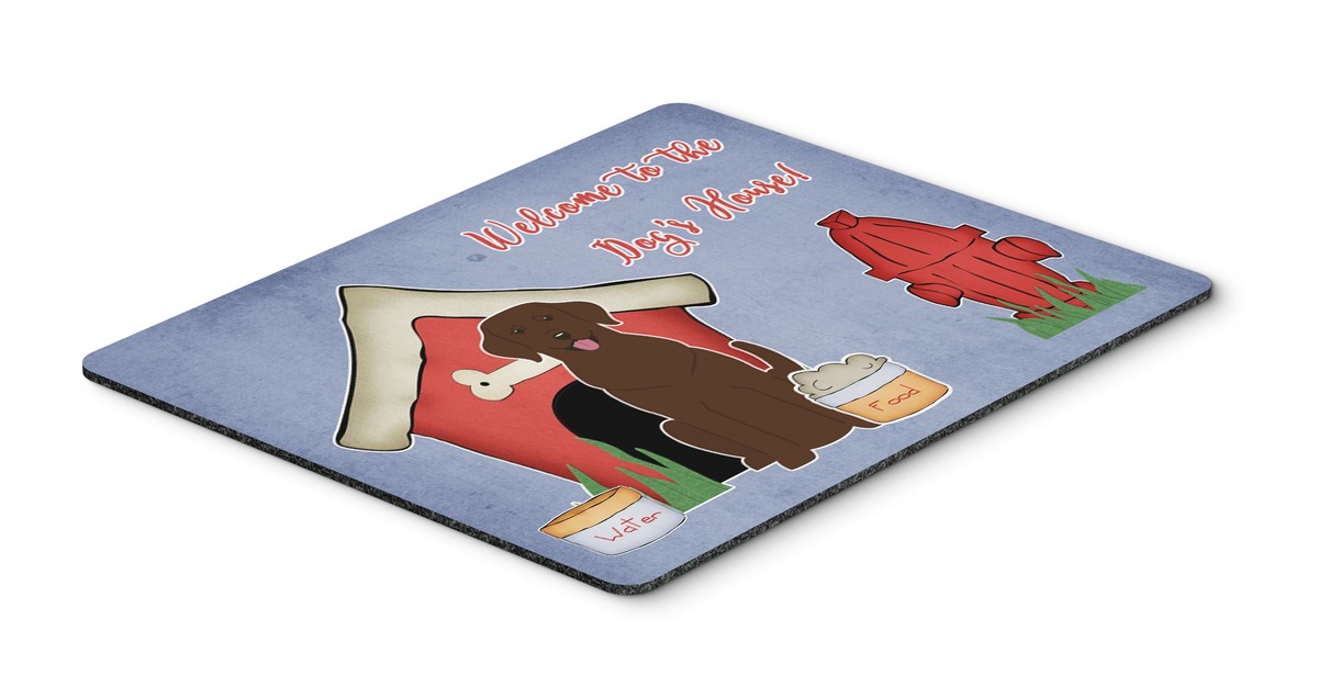 BB2810MP Dog House Collection Chocolate Labrador Mouse Pad, Hot Pad or Trivet