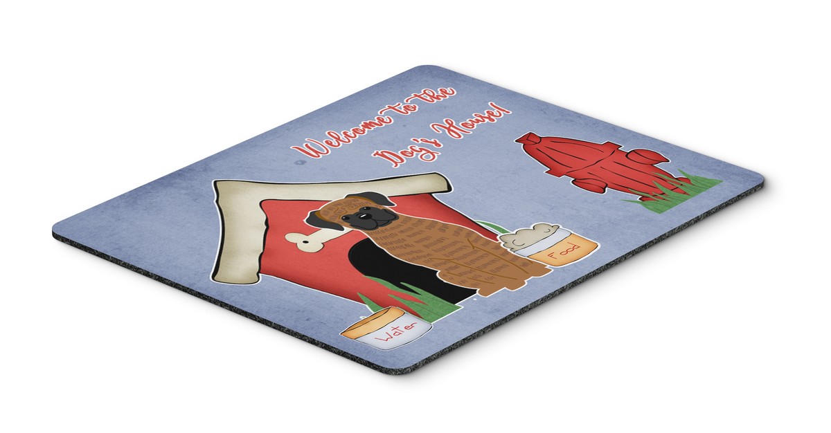 BB2871MP Dog House Collection Brindle Boxer Mouse Pad, Hot Pad or Trivet