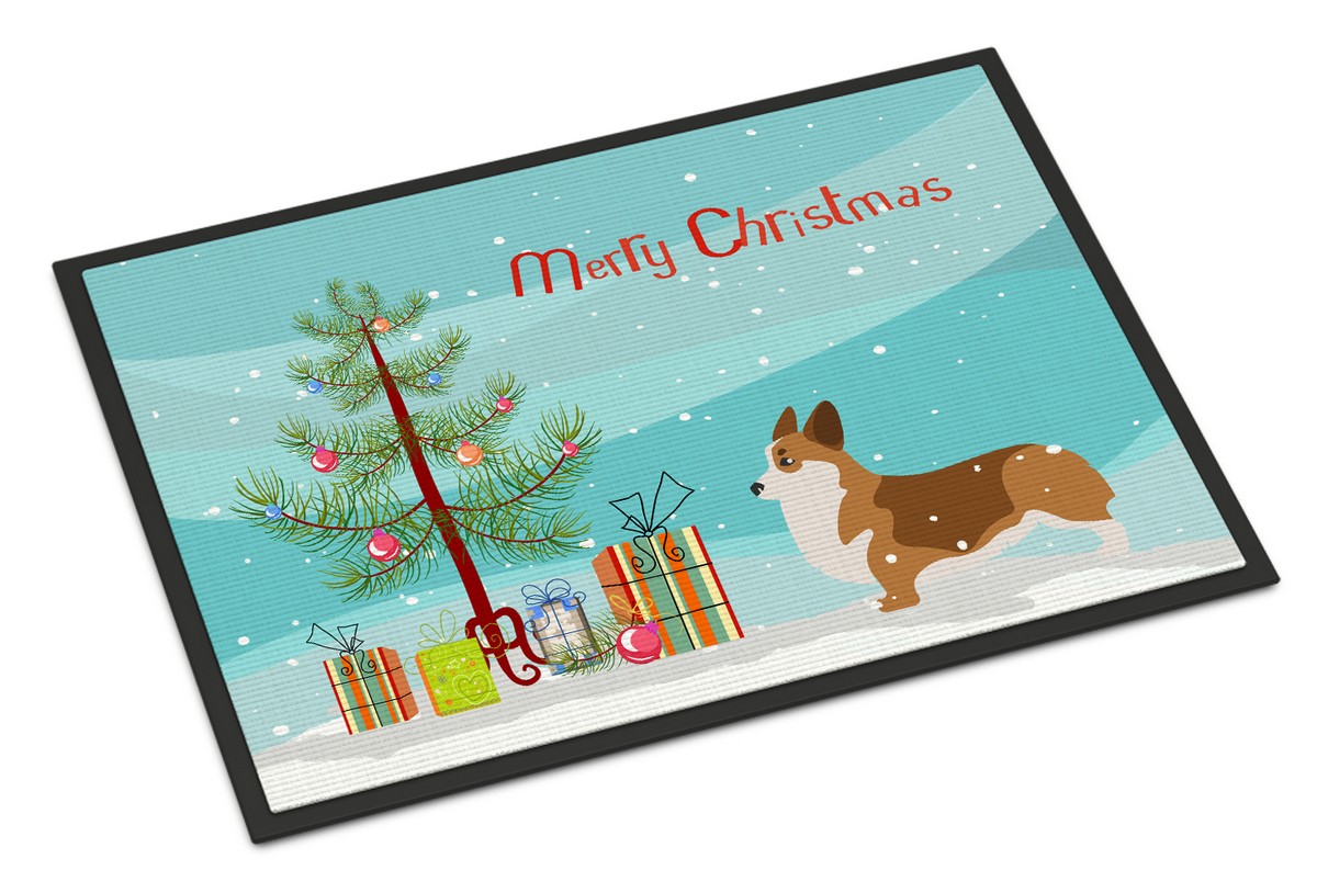 Corgi Merry Christmas Tree Indoor or Outdoor Mat - 18x27