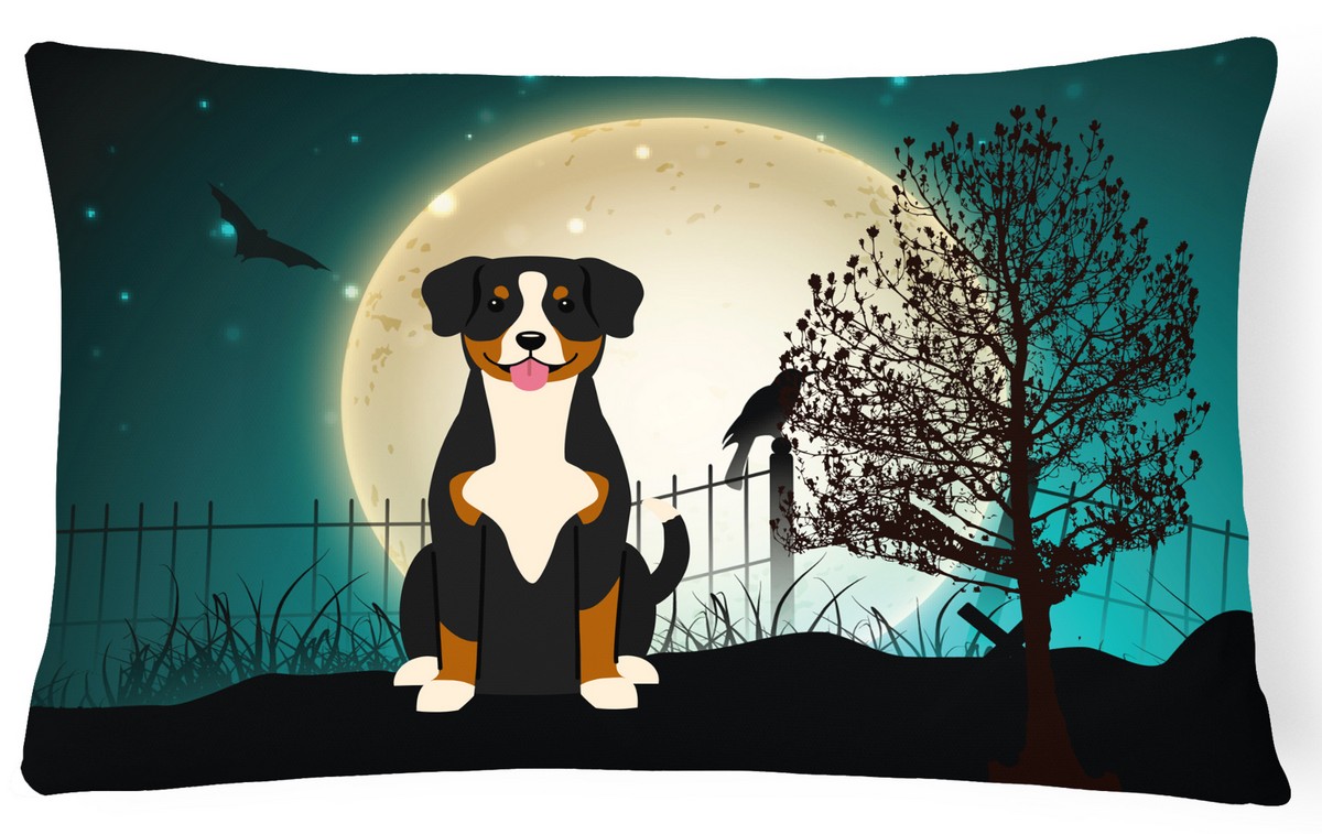 Halloween Scary Entlebucher Canvas Fabric Decorative Pillow