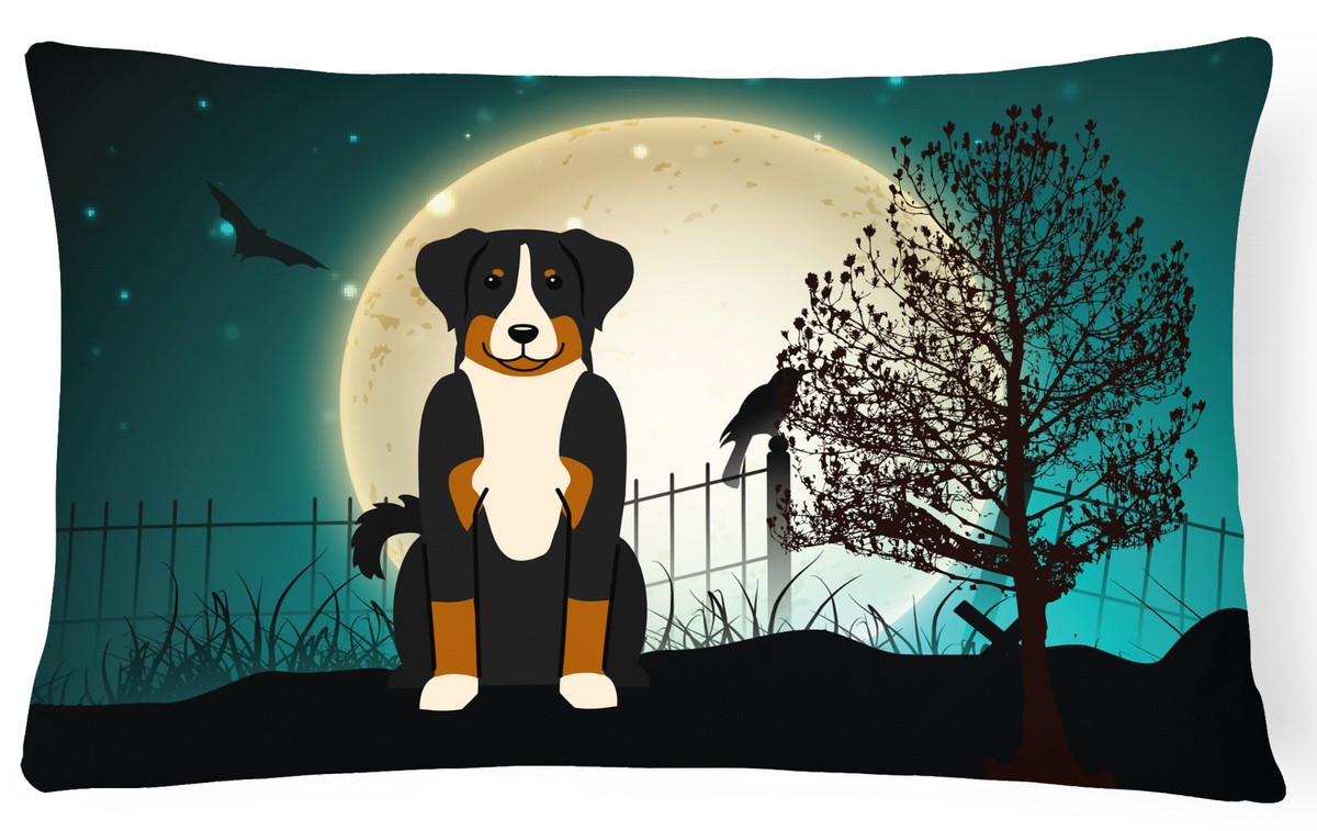 Halloween Scary Appenzeller Sennenhund Canvas Fabric Decorative Pillow